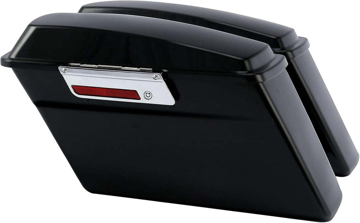XFMT Matte Black Hard Saddlebags Saddle Bags Trunk W/Black Conversion Brackets For Harley Softail Heritage Classic Deluxe 1984-2017