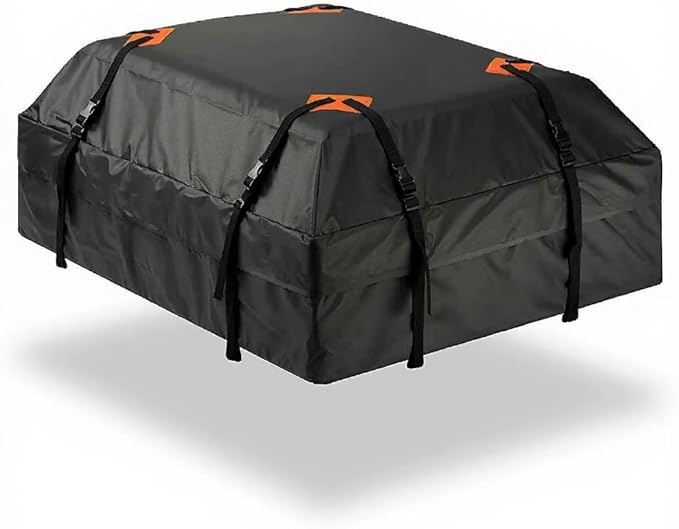 Car Rooftop Cargo Bag, Soft-Sided Storage Carrier with Anti-Slip Mat for Bare Roof, Roof Rack (44.1″*34.3″*17.3″)