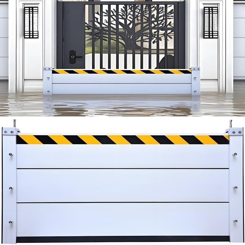 Flood Barriers for Home Exterior,Aluminum Alloy Outdoor Garage Doors Water Barriers for Flooding(H15.7Inch,L20FT)