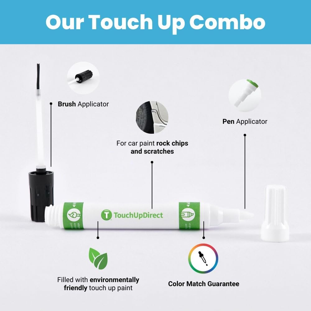 TouchUpDirect 8W6 Parisian Night Pearl Compatible with Toyota Exact Match Touch Up Paint Combo - Platinum Kit