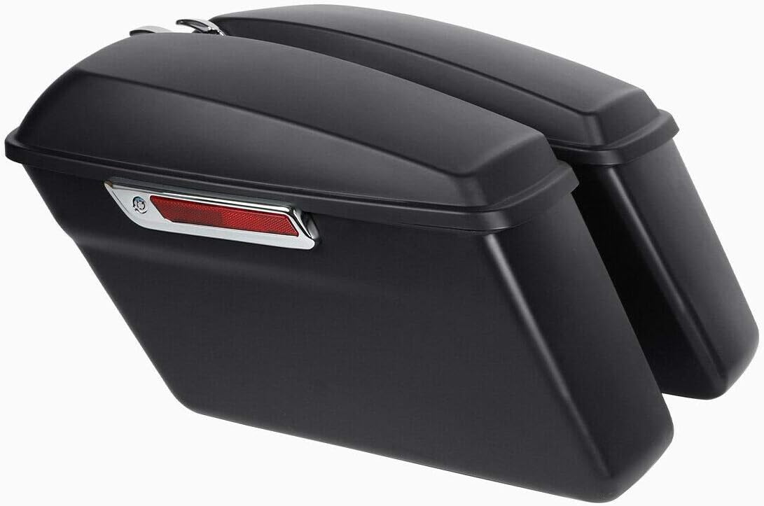 Green-L Matte Black Hard Saddlebags Fit for Harley Touring Road King Street Glide Electra Ultra 2014-2024