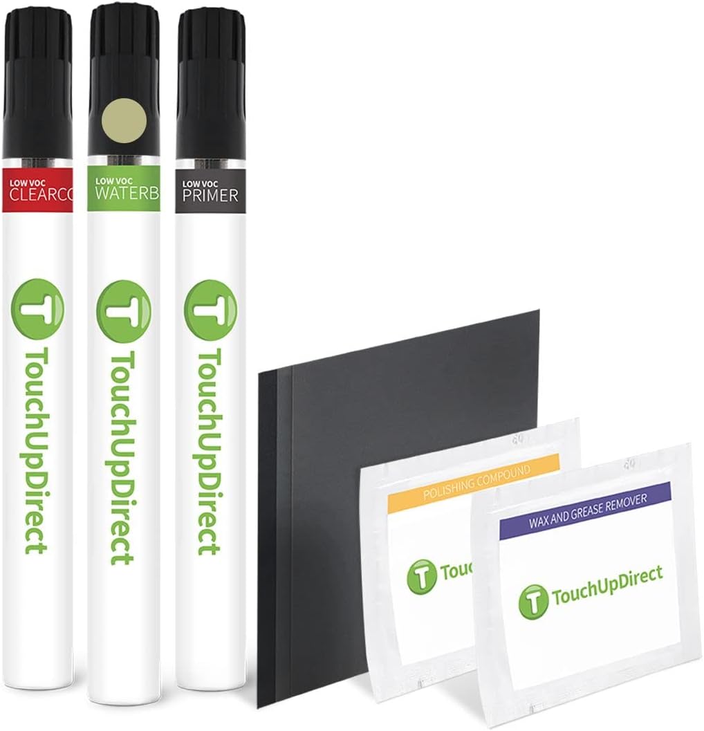 TouchUpDirect 4T8 Sandy Beach Metallic Compatible with Toyota Exact Match Touch Up Paint Brush - Platinum Kit