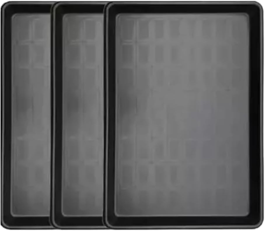 3Pack Extra Large Oil Drip Pan 35.4 x 24 x1.4 Inches Oil Change Drip Tray for Under Car Plastic Tray Auto Oil Catch Pan for Transmission Garage Automotive Driveway to Keep Floor Clean