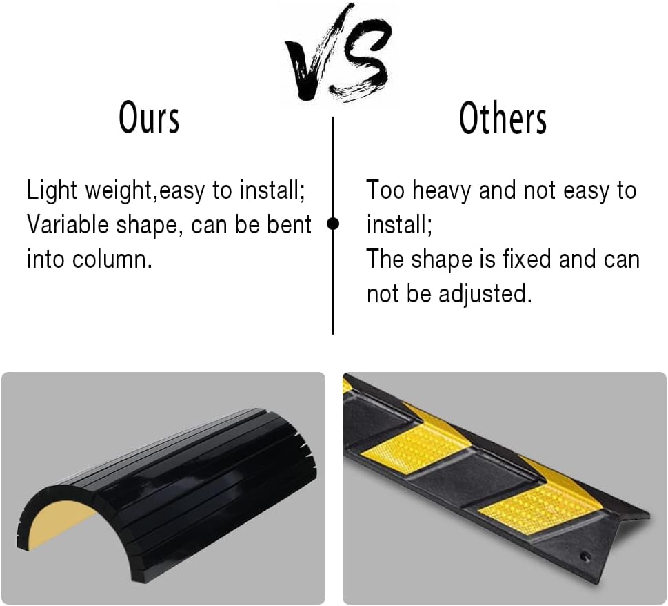 GUEQUITLEX Garage Wall Guards Foam Car Door Protector Wall Bumper Guard for Parking Garages - Garage Wall Guards -Wall Edge Protector Protect Your Car - Wall Corner Edge Bumpers (2 Pack, Column)