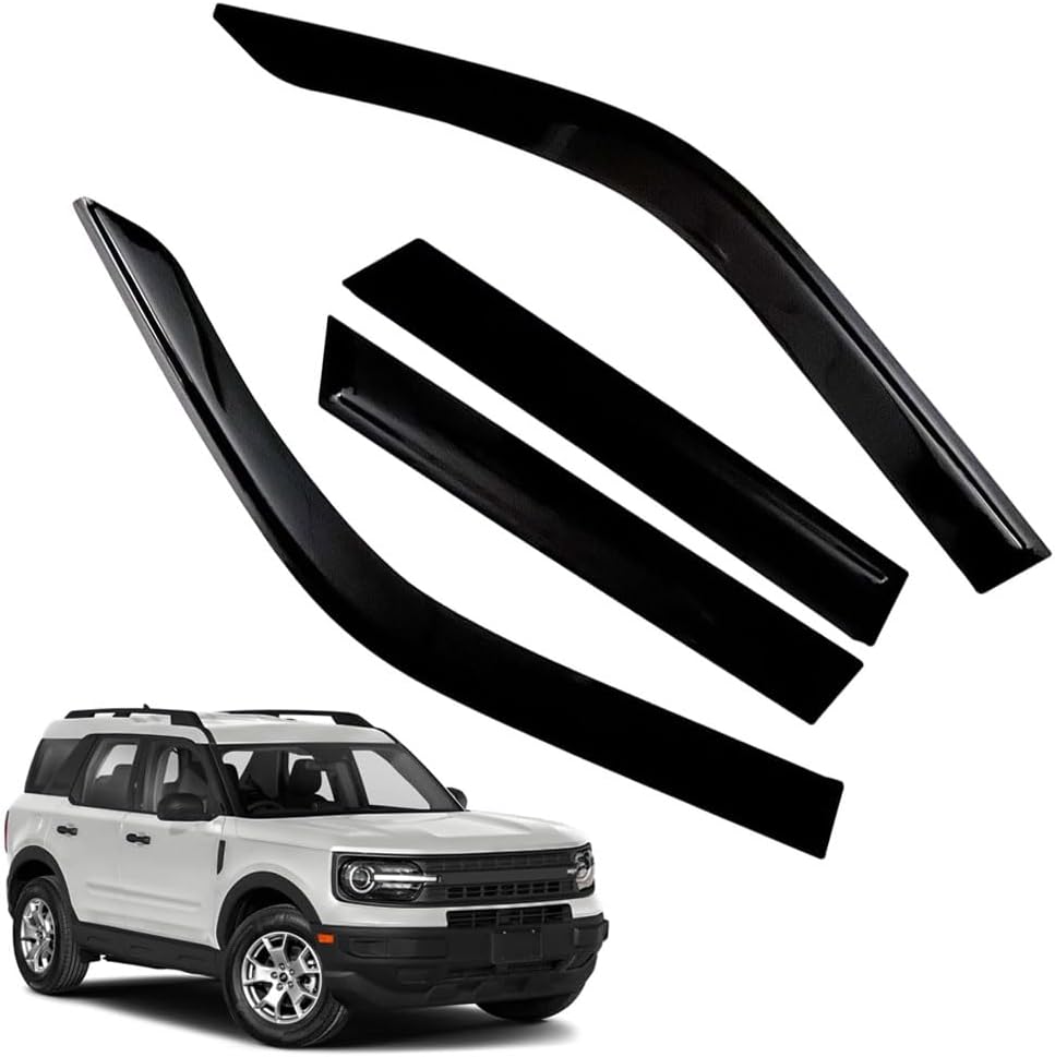 Rain Guards for Ford Bronco Sport 2021-2024 Big Bend Outer Banks Badlands,Tape-on Side Window Deflectors for Ford Bronco Sport,Window Visors for Ford Trucks,for Ford Car Accessories,4 pcs