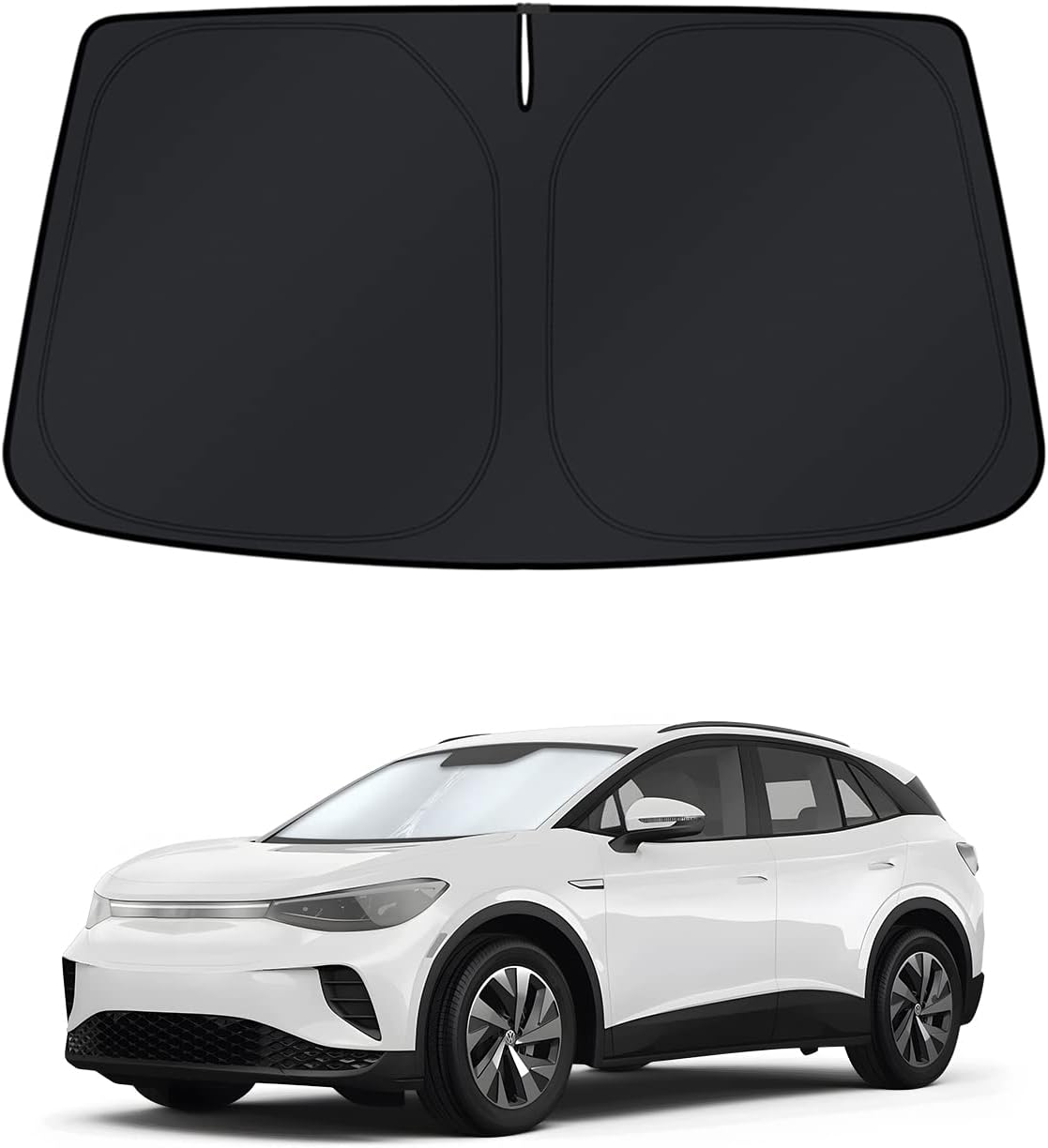 KUST Windshield Sun Shade for 2021-2025 2026 Volkswagen VW ID.4 Accessories Sunshade Window Sun Visor Protector Foldable Blocks UV Rays Keep Car Cooler Privacy