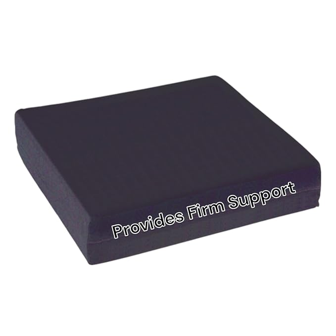 Essential Medical Supply Rehab 1 Foam Seat Cushion - Denser Cushion for Office Chairs, Wheelchairs, and More - Chair Seat Pad Provides Additional Support and Pain Relief for Seniors - 18" x 16" x 3"