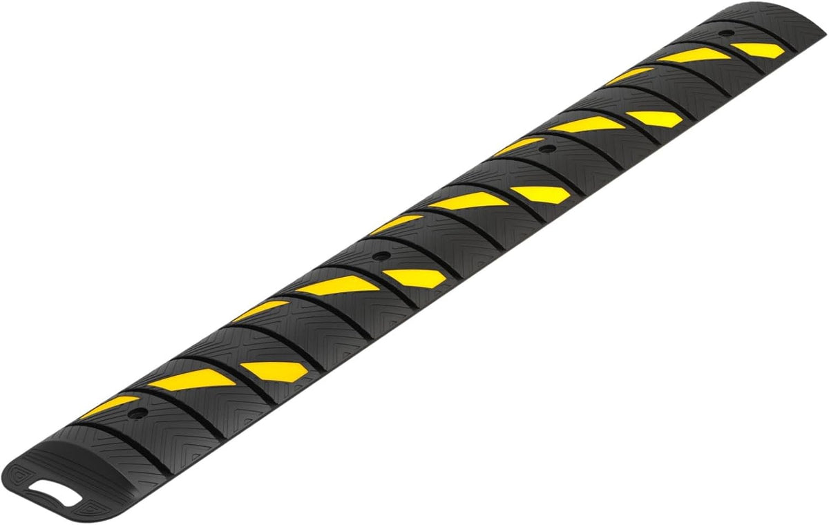 Portable Roll Up Speed Bump - 6Ft Collapsible Speed Humps for Driveway, Garage, Parking Lot - for Asphalt, Concrete, Gravel with Reflective Strips(Roll Up Speed Bump 6 Ft)