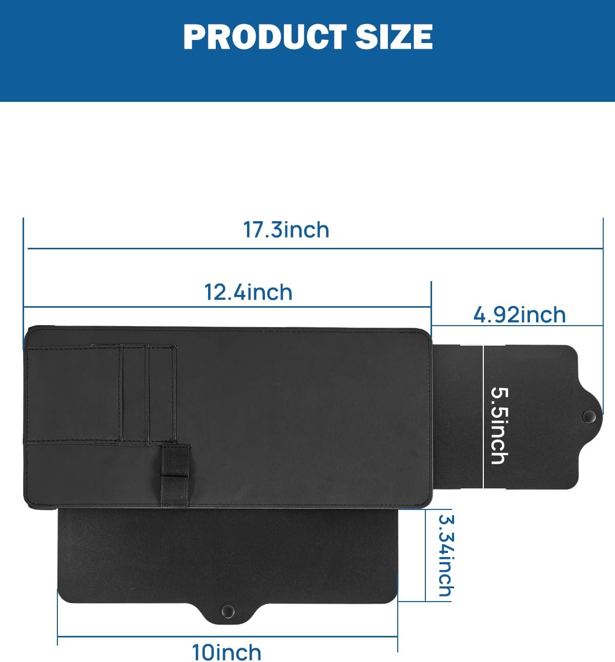JoyTutus Car Sun Visor Extender - Protects from Anti-Glare, UV Rays - Sun Blocker Windshield Sunshade for SUV (2 Pack)