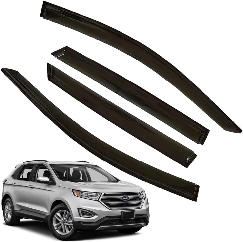 Rain Guards for Edge 2015-2024 SE SEL ST ST-Line Titanium, Tape-on Side Window Deflectors, Window Visors for Edge Cars, for Car Accessories, 4 pcs