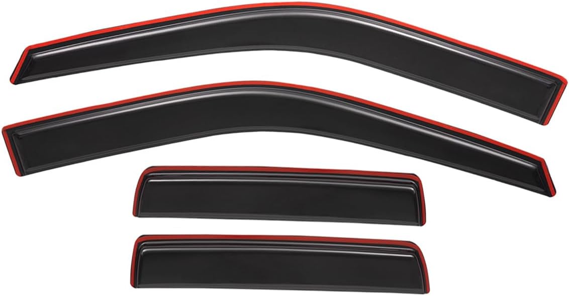 Lightronic Extra Durable Clip-on in-Channel Auto Vent Window Visor, Fits 1999-2004 Jeep Grand Cherokee, UV Protection Rain Guard, Original Wind Deflector, No-Drill Easy Install, Dark Smoke, 4-Pcs