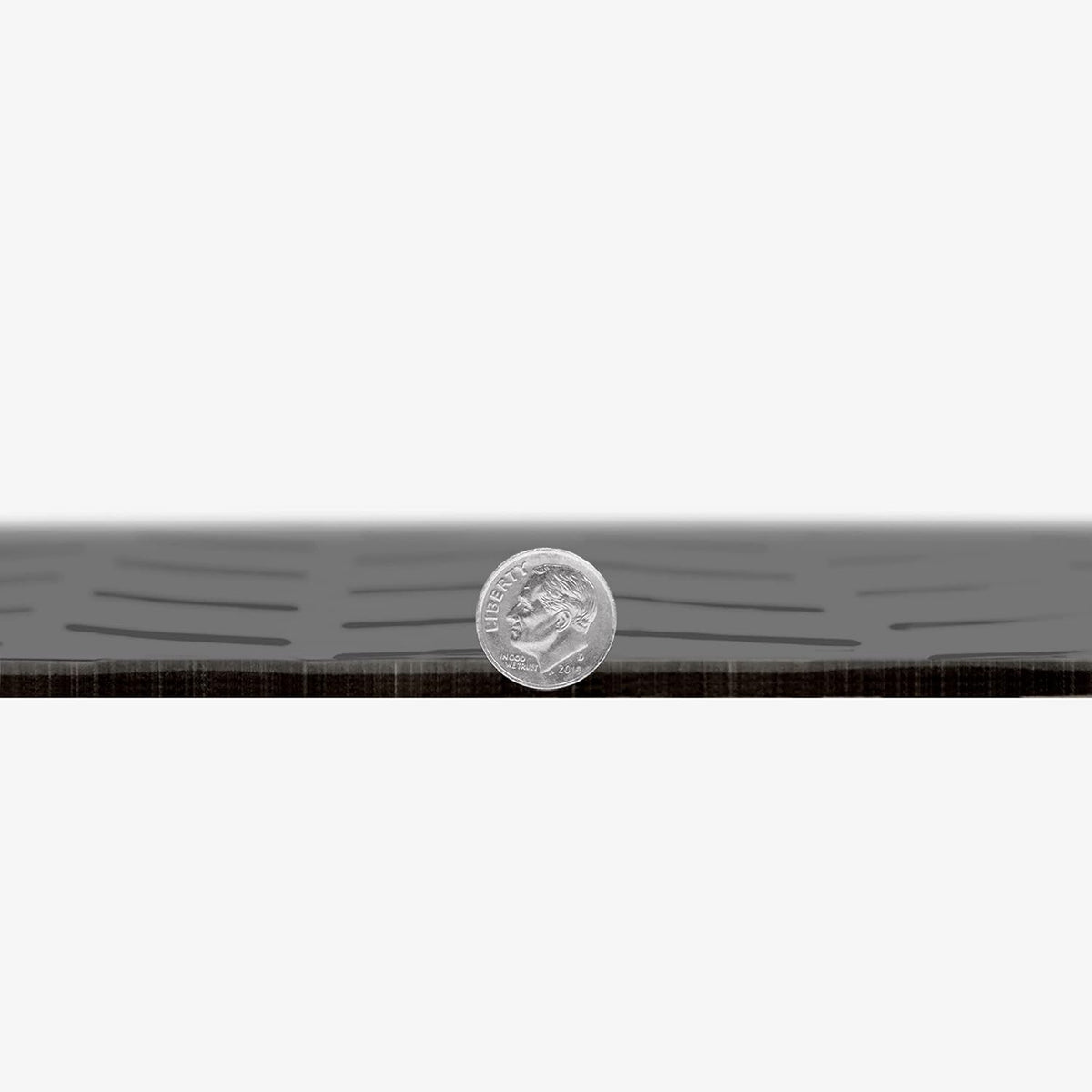 IncStores 2.5mm Thick Commercial-Grade Nitro Roll Garage Floor Mat | Flexible Vinyl Floor Mat for a Stronger and Safer Garage, Workshop, or Trailer | Diamond-Plate, Midnight Black, 10' x 25'