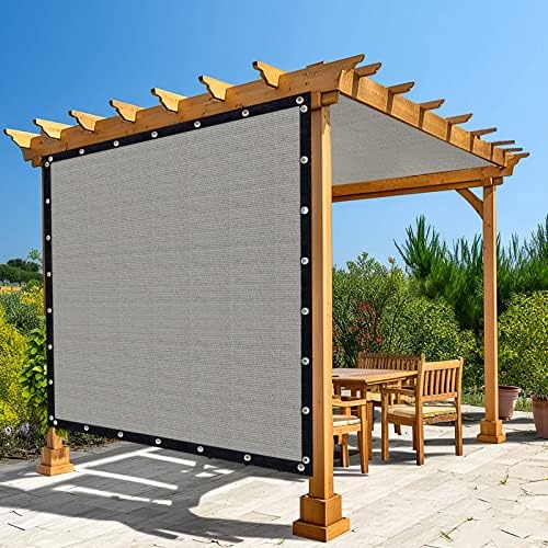 Amagenix 90% Shade Fabric 16'X 23' Gray Sun Shade Cloth with Grommets for Pergola Replacement Shade Cover Canopy, Heavy Duty, Cable Zip Ties Included (We Customized)