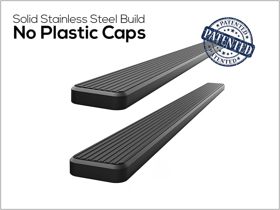 APS Wheel to Wheel Running Boards 6in Compatible with Ford F150 2015-2025 Regular Cab 6.5ft Bed & F-250 F-350 Super Duty 2017-2025 (Nerf Bars Side Steps Side Bars)