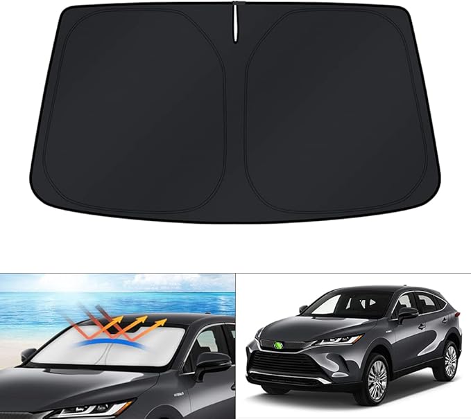 KUST Car Windshield Sun Shade for 2021-2024 Toyota Venza Accessories Sunshade Window Sun Visor Protector Foldable Blocks UV Rays Keep Your Car Cool