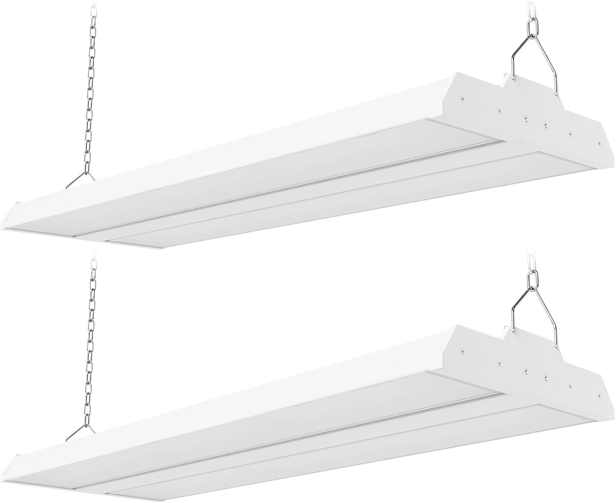 JTT LED Linear High Bay Light,200/150/100W 30000LM Shop Light Commercial 360° Adjustable 4/5000 CCT Tilt Hanging LED High Bay Shop Lighting Fixtures for Garage Warehouse Workshop Store, ETL 2-Pack