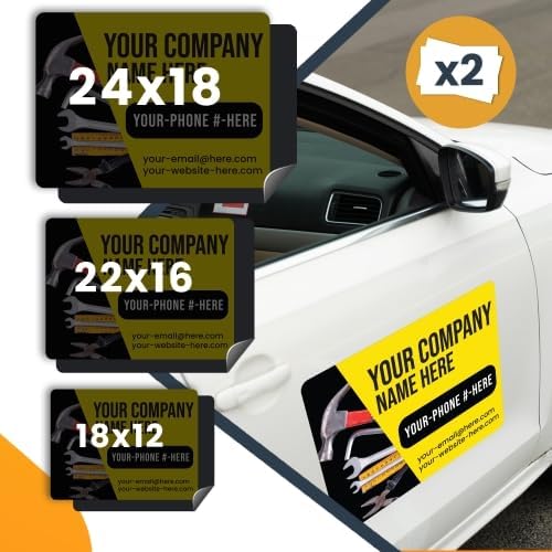 Magnet Me Up Customizable and Personalized Automotive Magnet Decals (16”x22” Builder)