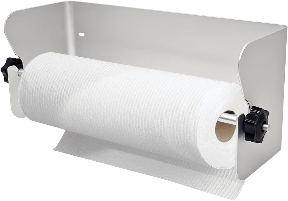 G-Sunny Garage Paper Towel Holder,Aluminum Wall-Mount Paper Towel Holder for Enclosed Trailer,Shop,Garage,Storage,5th Wheel,RV (Silver)