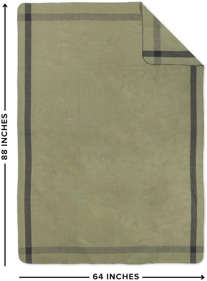 Arcturus Rainier Wool Blanket - 4.5lbs Warm, Heavy, Washable, Large | Great for Camping, Outdoors, Survival & Emergency Kits (Four Cedars)
