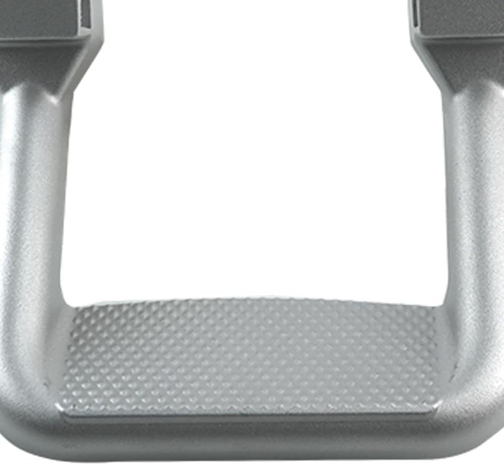 RULLINE Silver Powder Coated Truck Side Step Set - 2 Pieces (1 Pair) with Mounting Brackets - Compatible with Chevy (Chevrolet), Ford, Toyota, GMC, Dodge RAM, and Jeep Trucks
