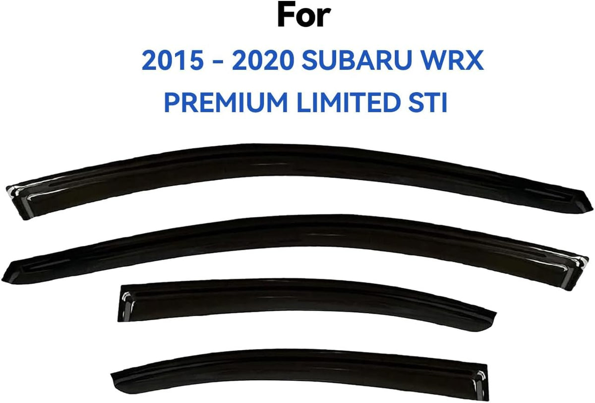 Window Visors Rain Guards Shield Compatible with 2015-2021 Subaru WRX, Window Wind Deflectors Vent Shades for 15-21 Premium Limited STi