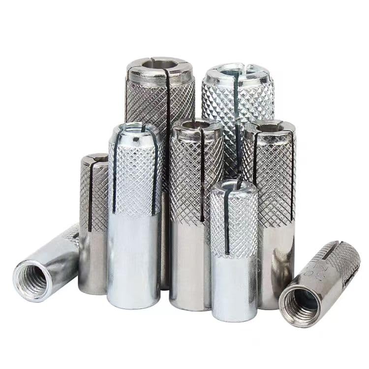 Wensilon(20 pcs) 1/2"-13 Premium Stainless Steel Drop in Anchors Assortment, Knurled Drop-in-Anchor for Solid Concrete, Internal Forced Expansion Screw Bolts