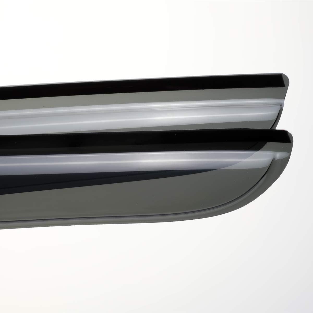 4pcs Outside Mount Style Window Rain Guards Durable Side Wind Deflectors Dark Smoke Nice Looking Vent Window Visors Fit for 2008-2022 Toyota Sequoia