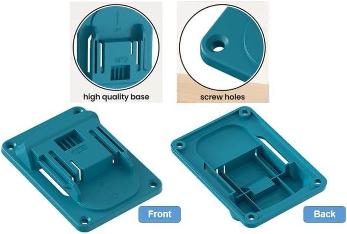 Drill Tool Wall Mounted Base Hanger Compatible Motorized Stand Set for Makita 18V Lithium-Ion Tools – 10 Pack with 40 Screws (Blue)