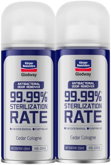 Glodway Whole Car Air Refresher Spray,Odor Eliminator Eliminates Strong Vehicle Odors,Cologne Scent-6 Ounce Spray Bottle (Plack of 2)