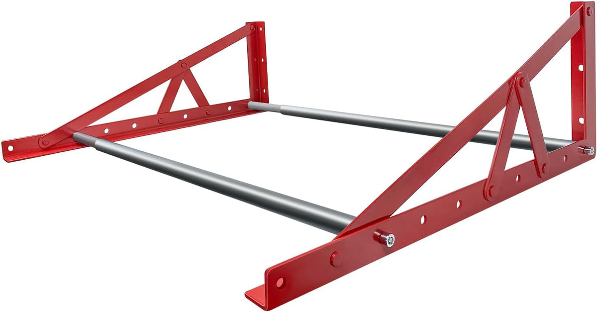 ROBLOCK Adjustable Tire Rack Wall Mount for Garage, Wheel Spare Tire Carriers with Heavy Duty Steel, Adjustable Length(31"-56"), Red