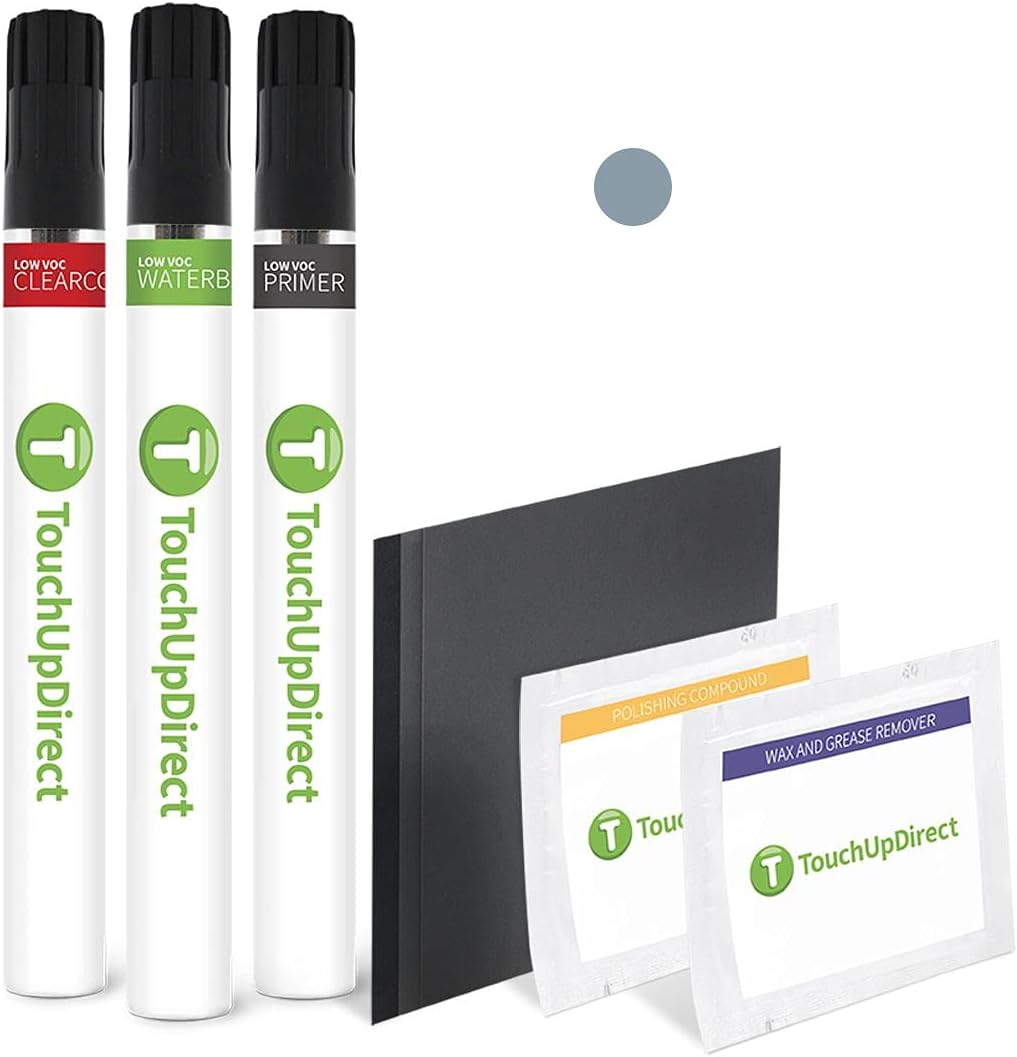TouchUpDirect 8R3 Pacific Blue Metallic Compatible with Toyota Exact Match Touch Up Paint Brush - Platinum Kit