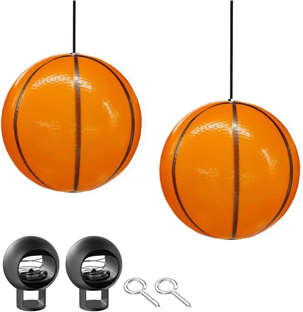 2PC Garage Parking Assistance Tennis Balls, Garage Car Stop Indicator, Garage Tennis Ball Parking Aid, Suitable for Parking aids for Home Garage. (Basketball)