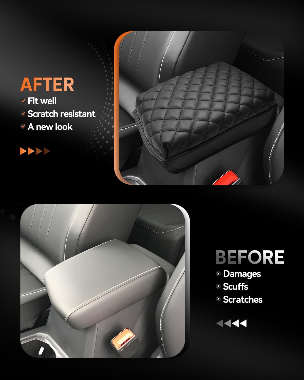 CDEFG for Volkswagen Taos 2022-2025 Center Console Cover Armrest Box Cover for VW Taos (S, SE, SEL) 2022 2023 2024 2025 Accessories Console Arm Rest Protector