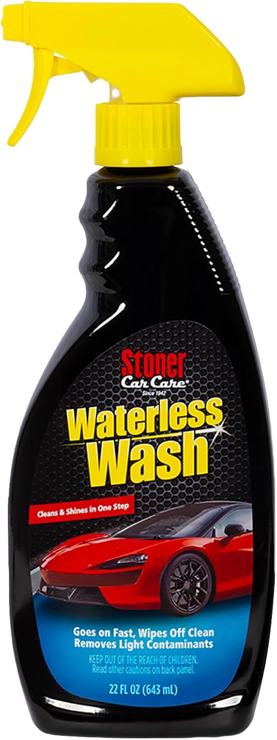 Stoner Car Care 92604 Waterless Wash Car Detailing Spray – Safe, Scratch-Free Formula Quickly Cleans, Shines & Protects Cars, Trucks, Boats, Motorcycles, RVs & More – No Soap or Hose Needed – 22 Fl Oz
