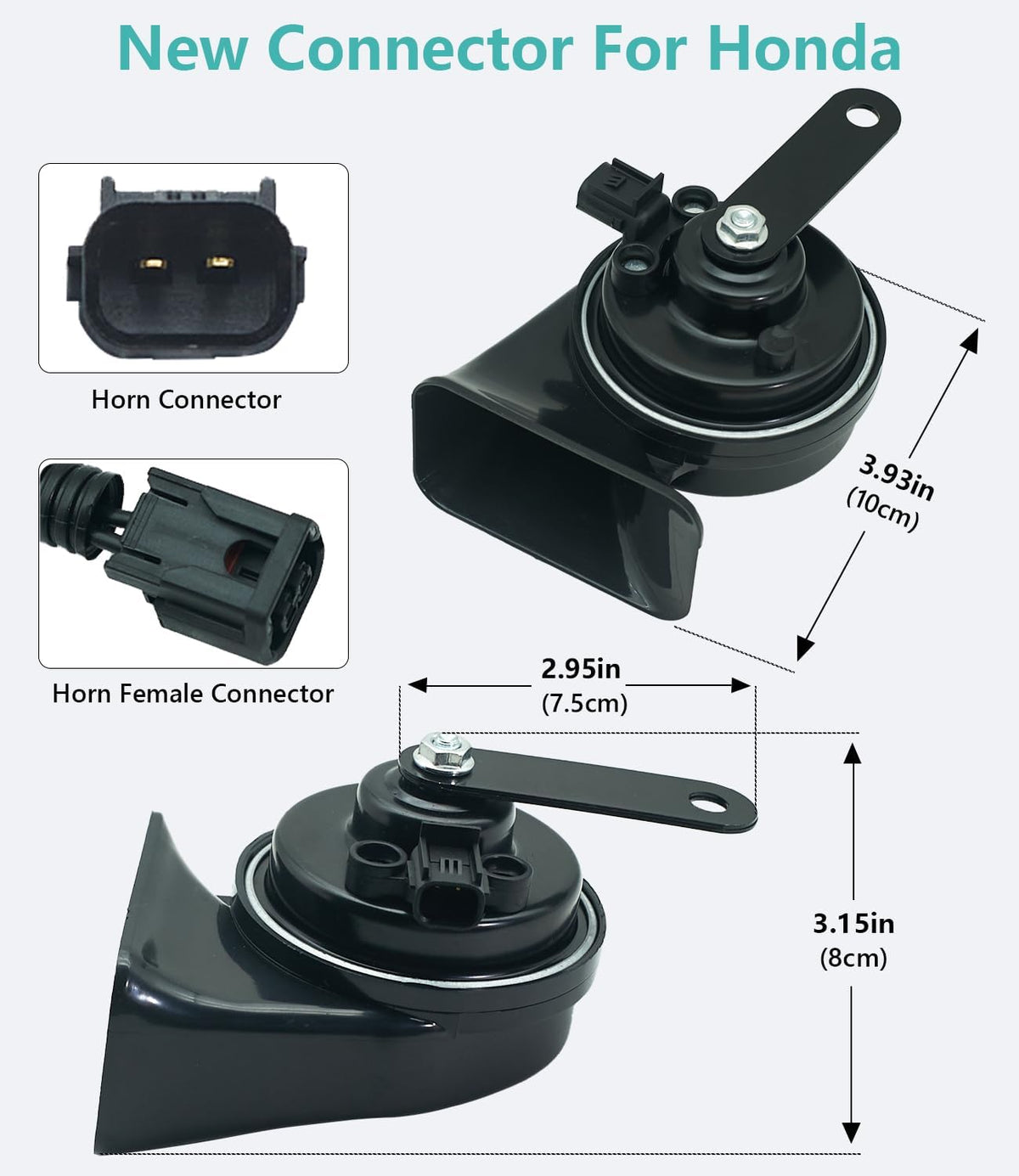 Car Horn Kit for New Honda Acura 12V Loud Waterproof Auto Horn, High Low Dual Tone 126 Decibel, Replacement for New Honda
