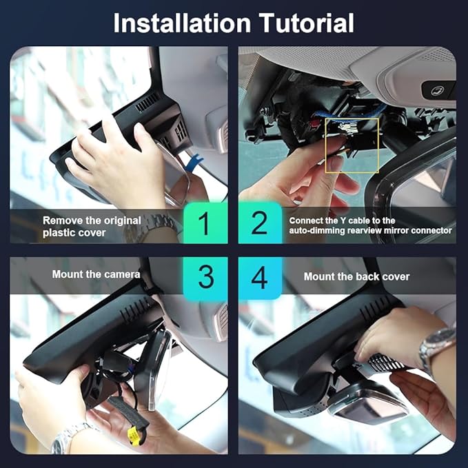 Fitcamx 4K Dash Cam Suitable for GMC Sierra 1500 2500HD 3500HD (HD2-9135, 5 Vents in Front) 2020-2026, Integrated OEM Look, UHD 2160P Video, WiFi & APP, Loop Recording G-Sensor, Easy to Set, 64GB Card