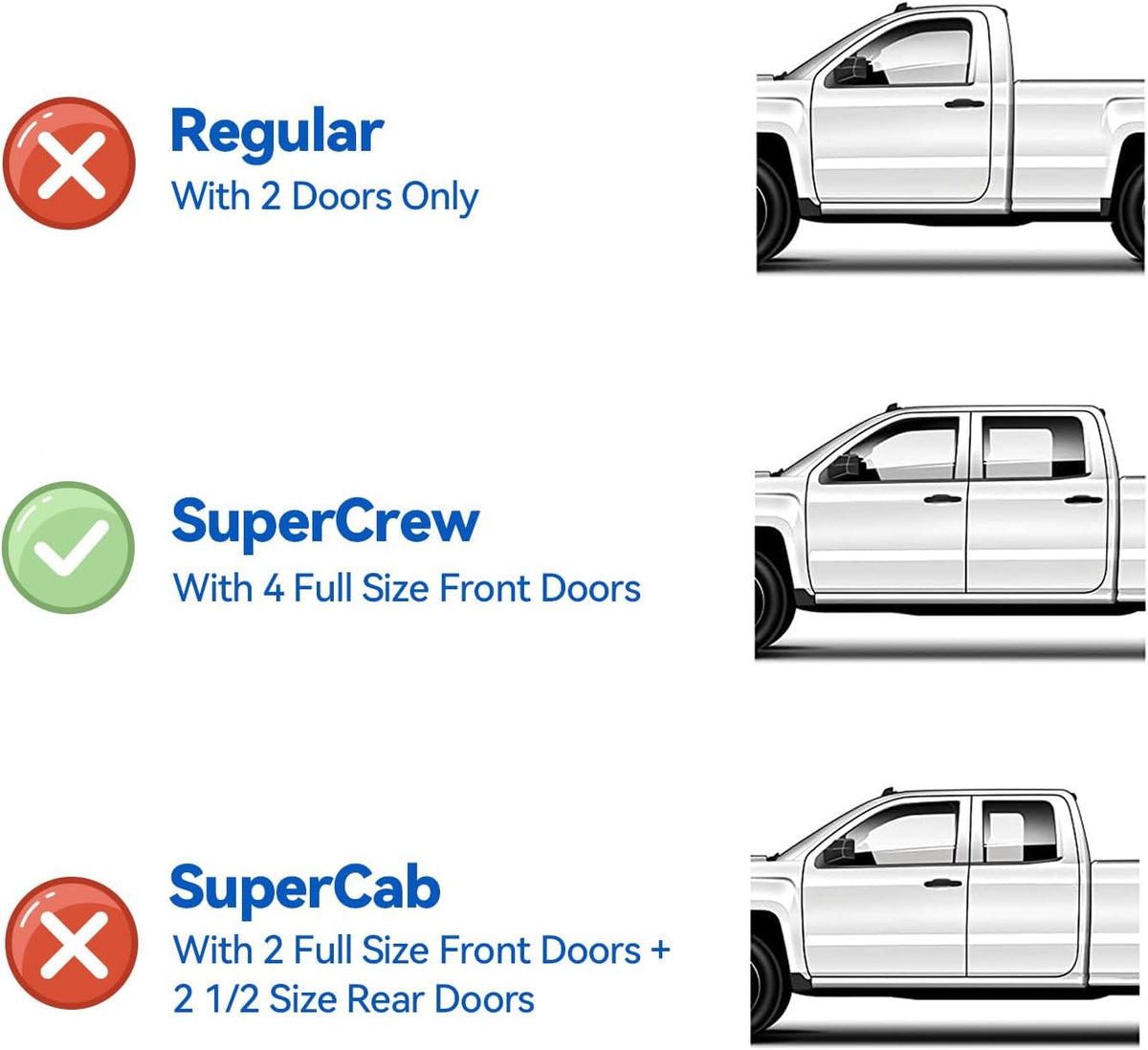 in-Channel Window Visors Rain Guards for 2019-2023 Ford Ranger SuperCrew, Window Vent Wind Deflectors Visors Shades for 19-23 Ranger Crew Cab