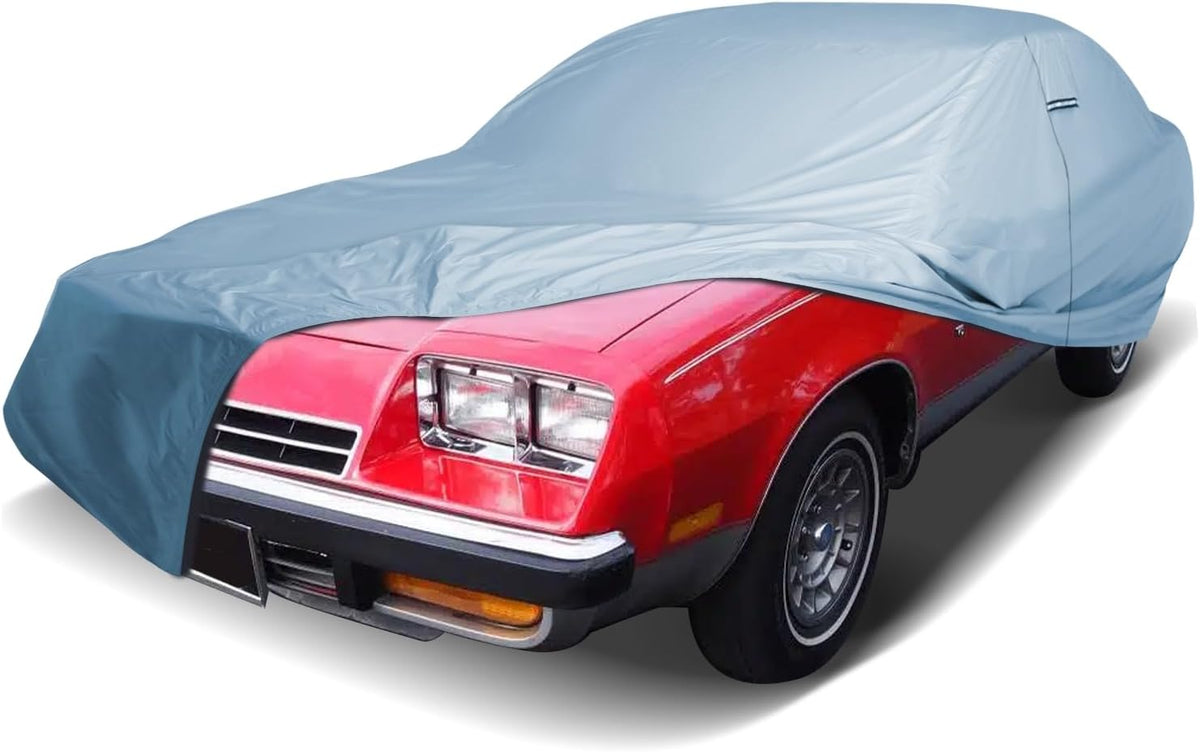 iCarCover Premium Car Cover for 1964-1972 Buick Skylark 2-Door Heavy Duty Waterproof All-Weather Automobiles Custom Fit Indoor Outdoor UV Snow Protection Covers with Straps and Bag