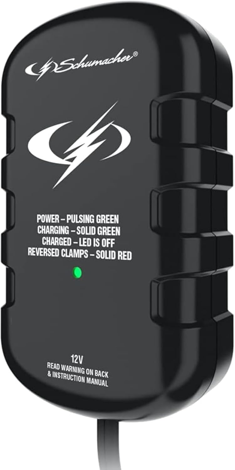 Schumacher Electric SC1278 Automatic Car Battery Maintainer - 12V Battery Charger for Power Sport, Car and Boat Batteries - 0.75 Amp for Standard, AGM + Gel Batteries