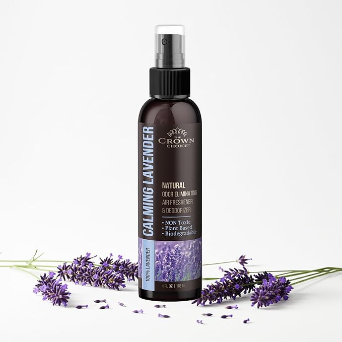 Non-Toxic Odor Eliminator,Natural Lavender Air Freshener Spray for Home,Linen Spray for Peacful Sleep, Closet & Couch Deodorizer,Long Lasting Bathroom & Toilet Freshener,Safe for Kids & Pets,1PK-4Oz