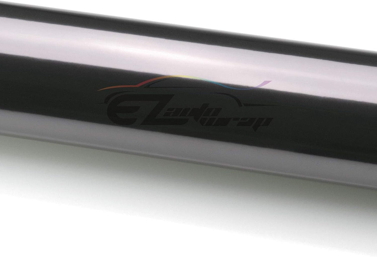 EZAUTO WRAP Free Tool Kit 12"x96" (1FT x 8FT) Glossy Light Black Smoke Headlight Taillight Fog Light Side Marker Vinyl Tint Film Self Adhesive