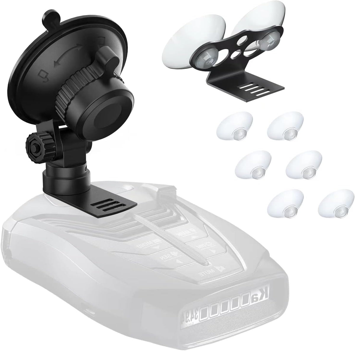Radar Detector Mount,Car Radar Mounting Bracket Suction Cup Holder,Windshield and Dashboard Radar Detector Suction Mount,for Cobra Escort Beltronics,Easy to Install