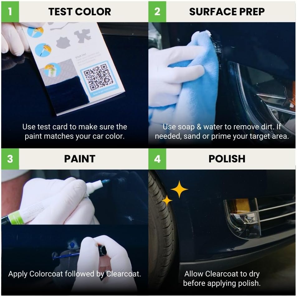 TouchUpDirect 4Q2 Beige Pearl Metallic Compatible with Toyota Exact Match Touch Up Paint Combo - Platinum Kit