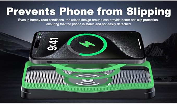 Wireless Car Charger Pad for Chevrolet Silverado 2000-2026, Type-C/USB 20W Car Wireless Charger Non-Slip Phone Charging Pad Car Accessories,A 30cm Cable Type-C Plug