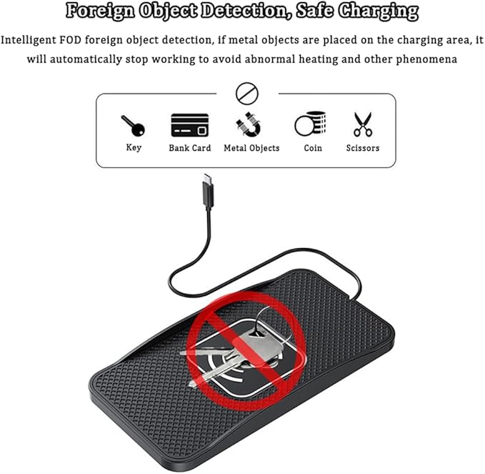 Wireless Car Charger Pad for Chevrolet Blazer Captiva Equinox Suburban/Bolt EUV 2000-2026, Type-C/USB 20W Car Wireless Charger Non-Slip Phone Charging Pad Car Accessories