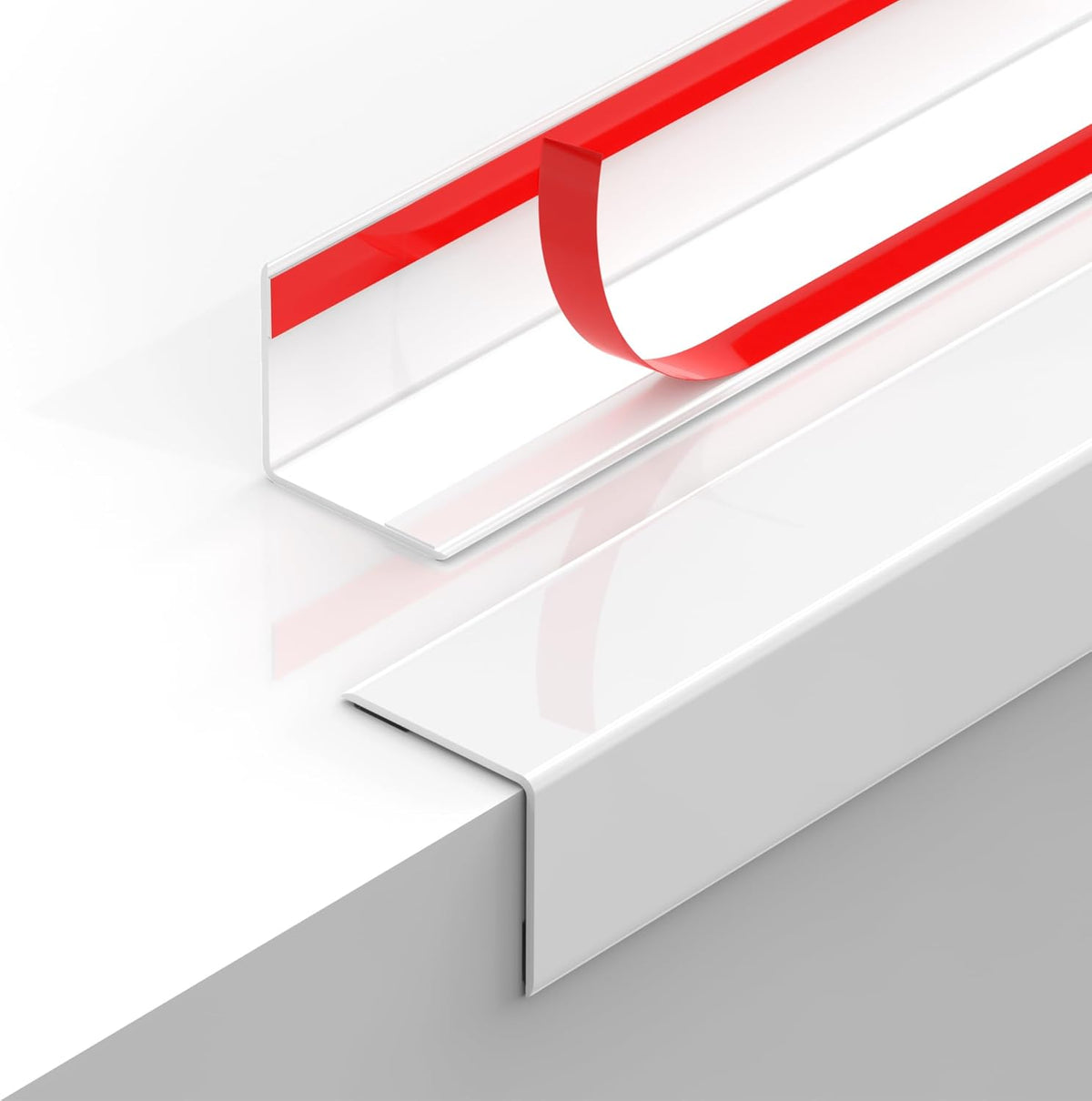 2PCS Wall Corner Protectors Guards - Self Adhesive Corner Protector & Corner Guards for Walls Edge Protection, Easy to Apply - No Tools Needed(Pure White, 31.5"x1.18")