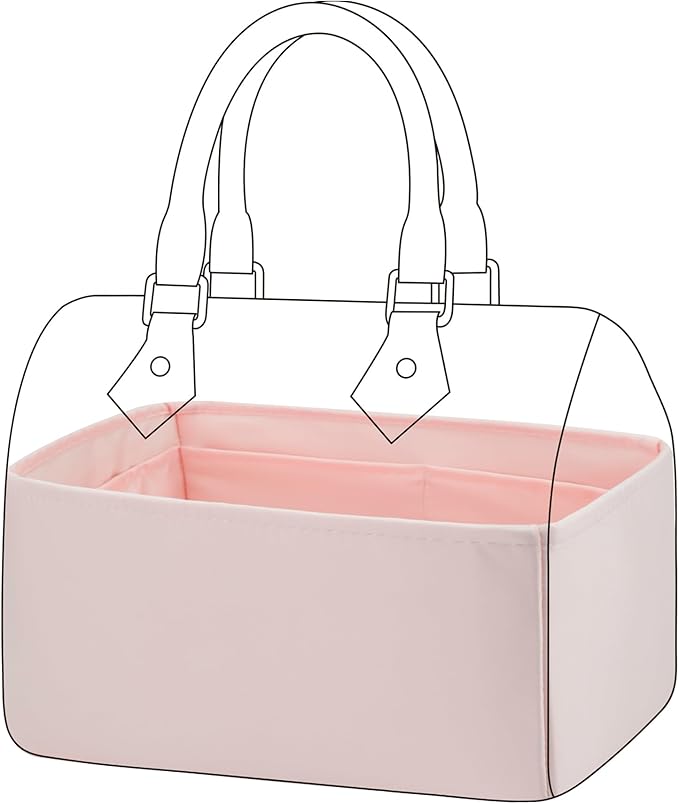 DGAZ Silk Purse Organizer Insert Fits LV Speedy 16/20/25/30/35/45 bags，Silky Smooth Bag Organizer，Luxury Handbag & Tote Shaper（Pink，SP20）
