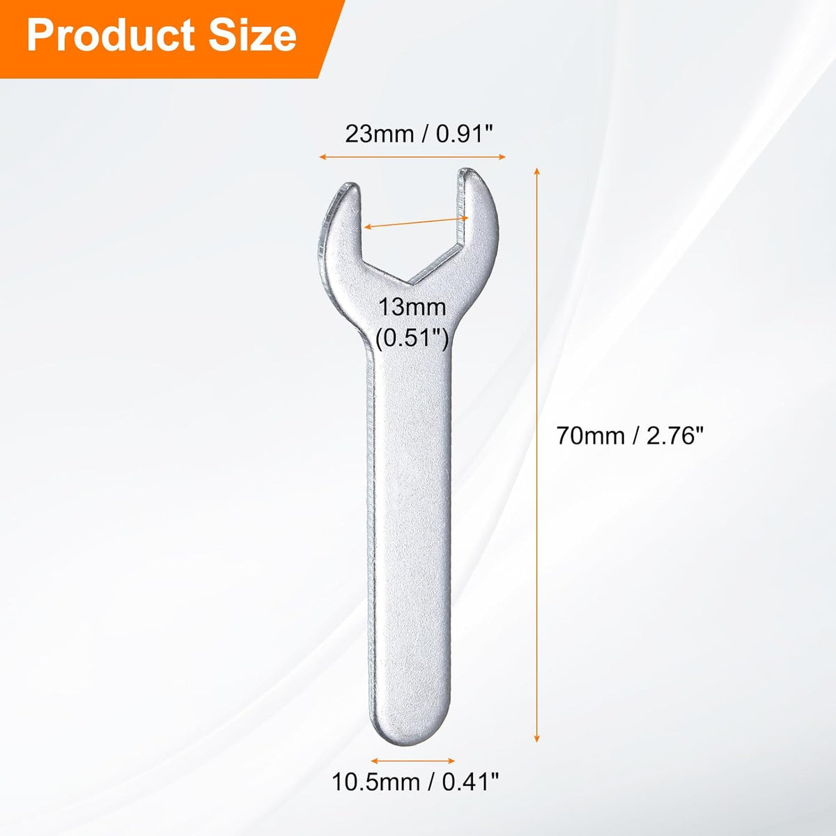 HARFINGTON 10pcs Small Wrench 13x70x2mm Metric U-Shaped Single Open Ended Spanner Super Thin Flat Head Galvanizing Wrench for Automotive Repair Furniture Assembly