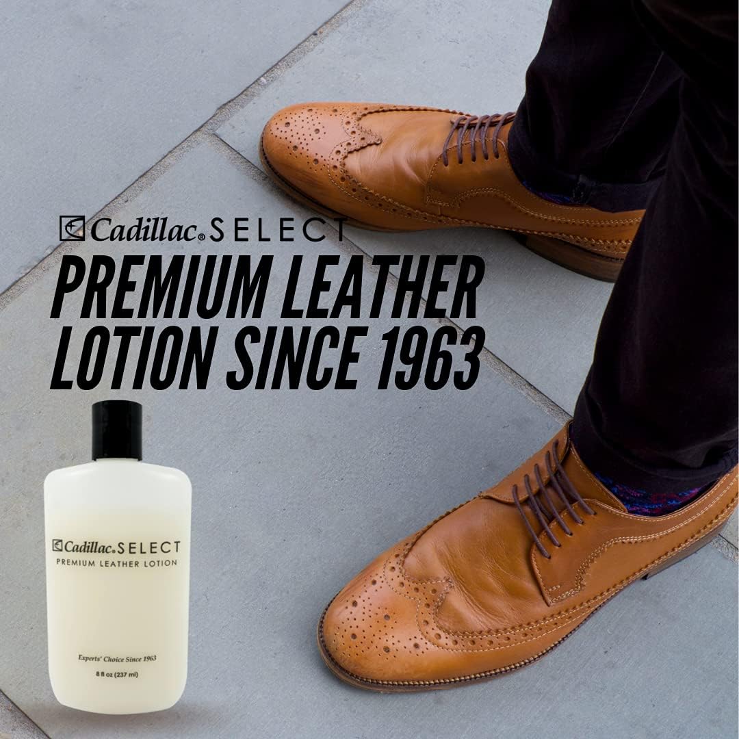 Cadillac Select Leather Lotion Cleaner and Conditioner- For Handbags, Sofas, Jackets, Furniture, Purses, and More