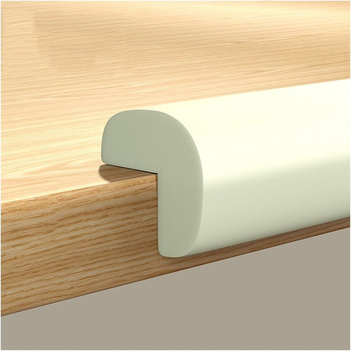 XPLKQXE Sharp Edge Safety Corner Edge Foam Padding, Edge Guards Bumpers Adhesive, Edge Corner Protector Guards for Table Edges & Sharp Corners(White-A,2pcs)